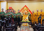 Ban Trị sự Phật giáo tỉnh chúc mừng Ngày truyền thống Công an nhân dân và tân Giám đốc Công an tỉnh